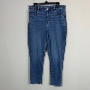 American Eagle Outfitters Stretch Mom Jeans Classic Blue Women's Jeans Size 14